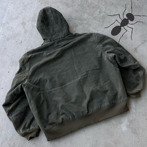 Vintage Y2K Carhartt J131 MOS green work wear jacket - Picture 6 of 8